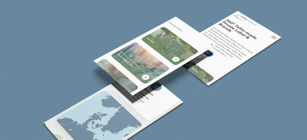 Mock-up af Nopa Nordic design til mobil